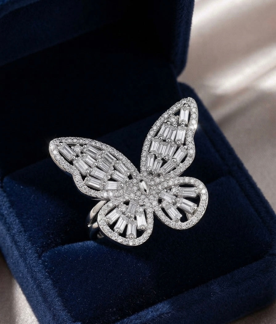 BUTTERFLY AMERICAN DIAMOND RING
