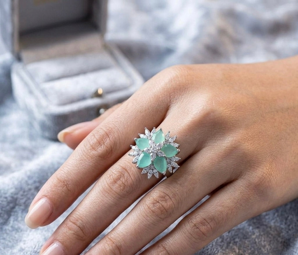 THE MINT RADIANCE BLOOM RING