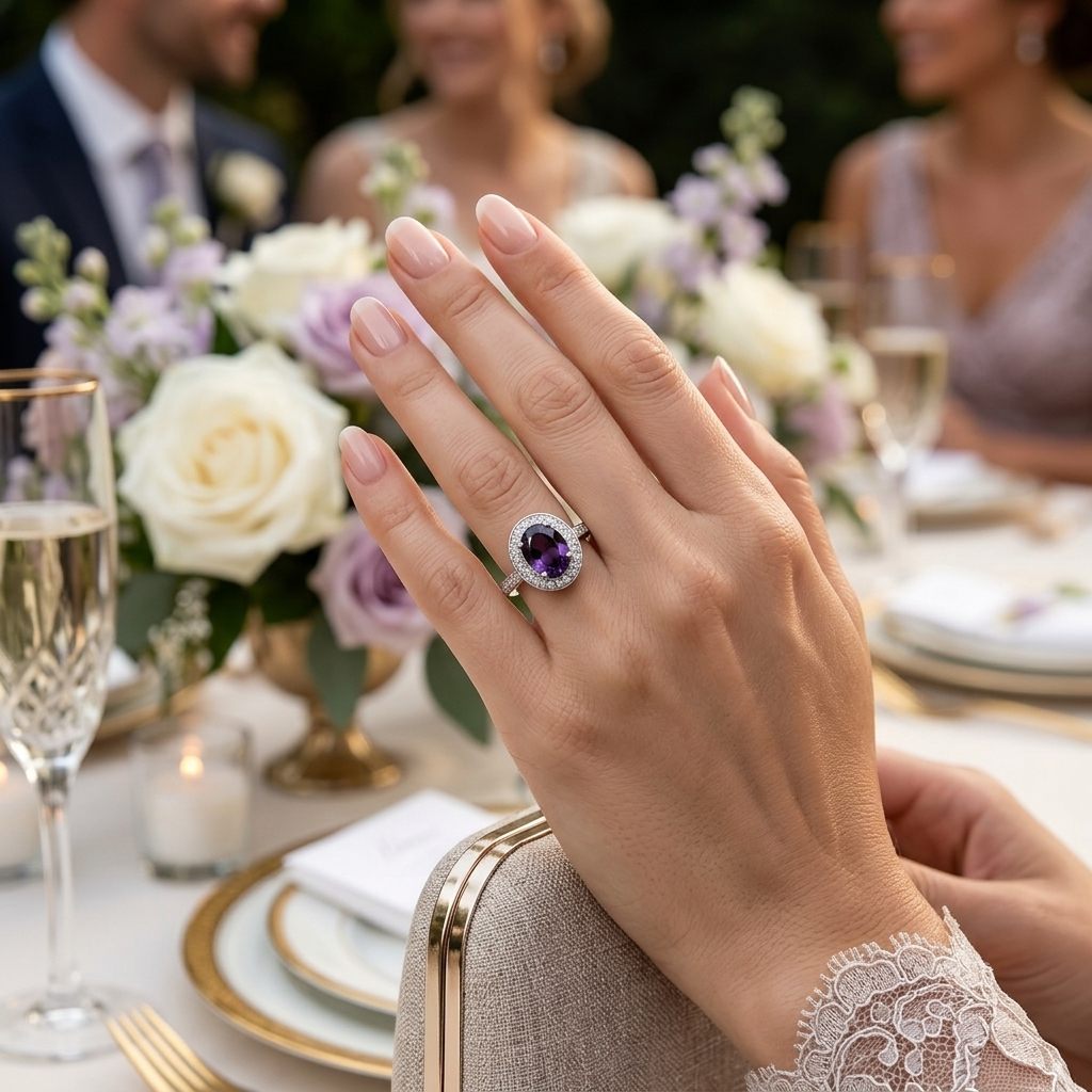 THE REGAL AMARA OVAL HALO RING