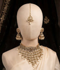 REGAL ANTIQUE GOLD POLKI & PEARL NECKLACE SET