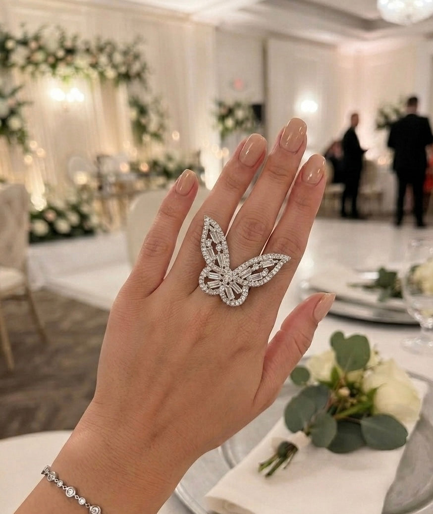 BUTTERFLY AMERICAN DIAMOND RING