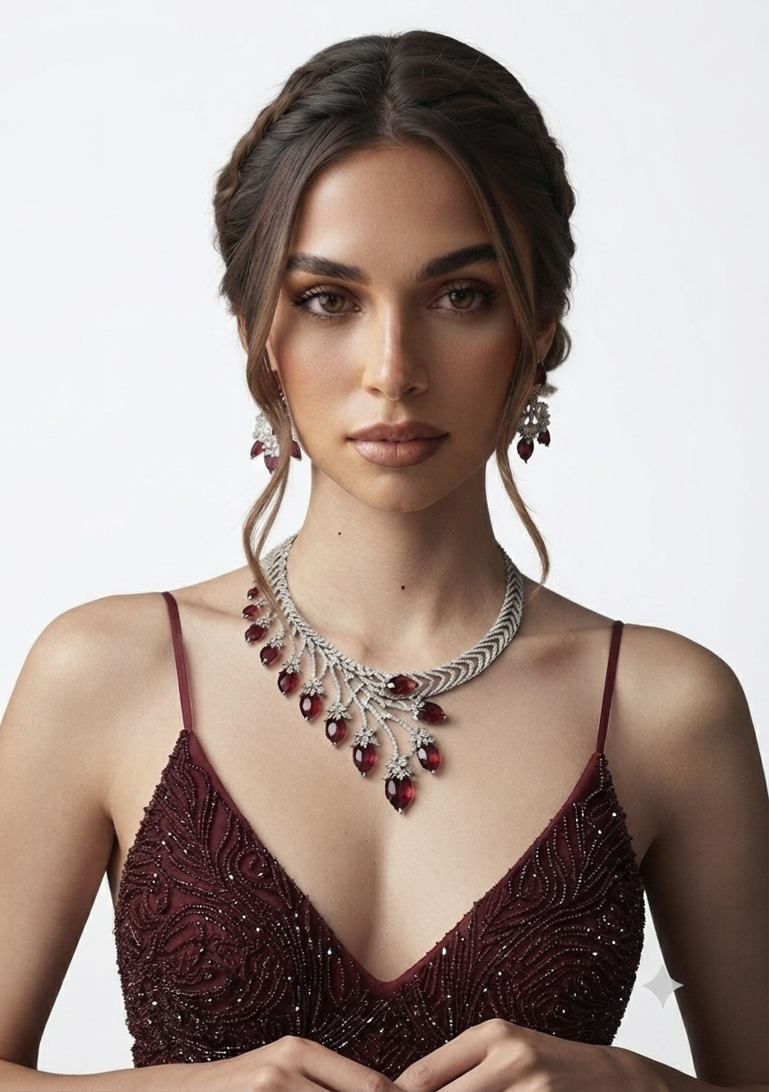 THE ROYAL CRIMSON ASYMMETRIC SET