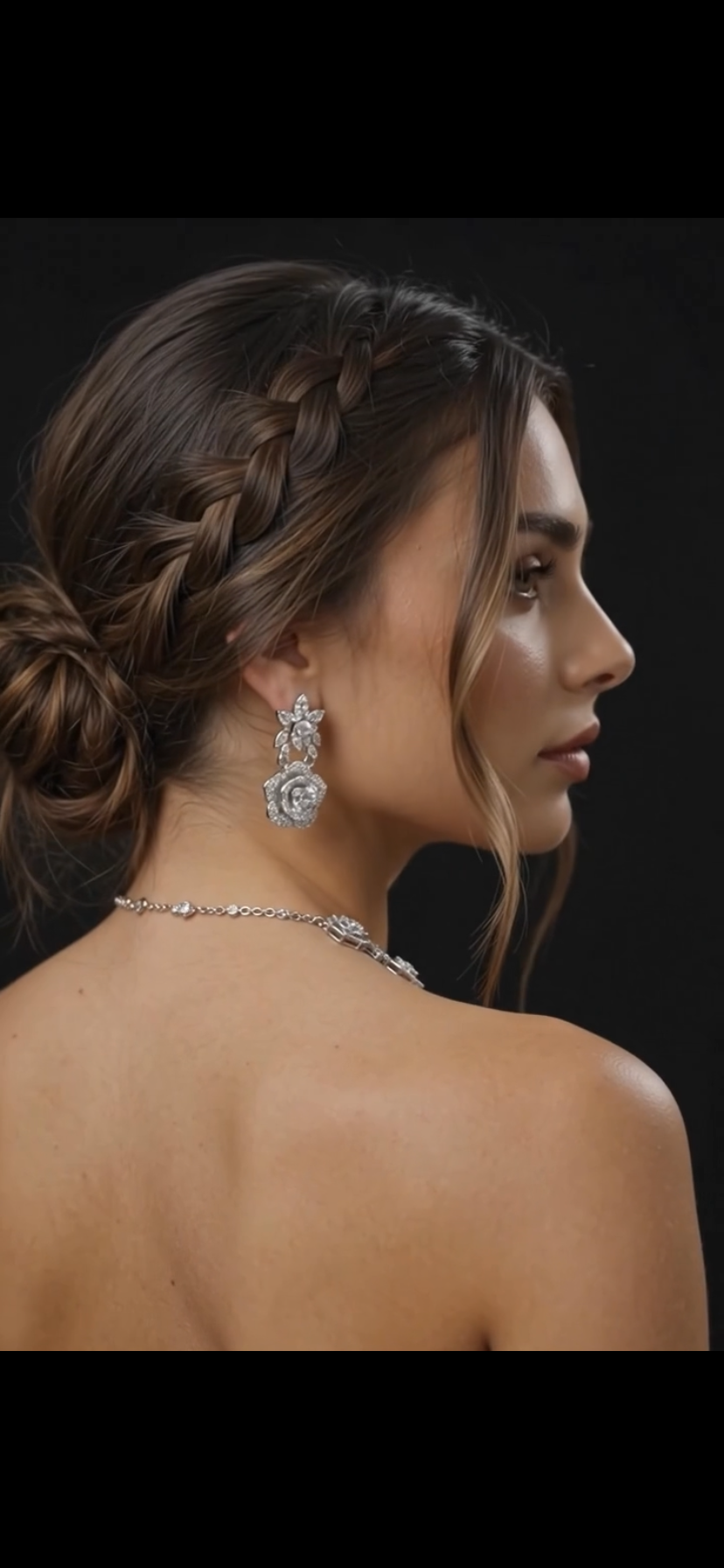 CRYSTAL ROSE FLORAL PARURE