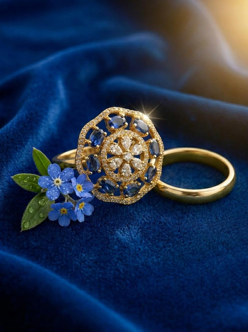 THE "AURA - FLORAL" COCKTAIL RING
