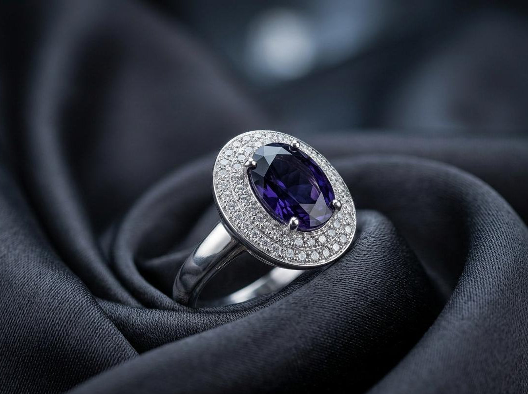 THE REGAL AMARA OVAL HALO RING