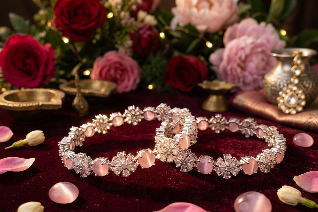 THE BLUSH BLOSSOM BANGLE SET