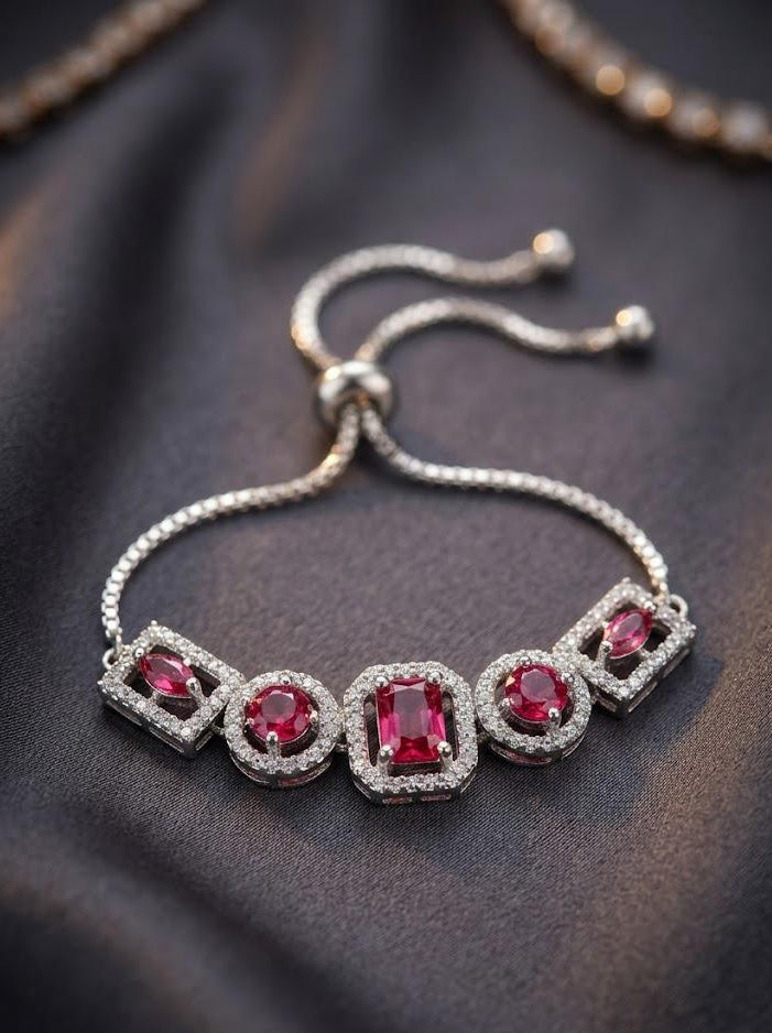 The Royal Flora Collection | Multicolored AD Statement Bracelet