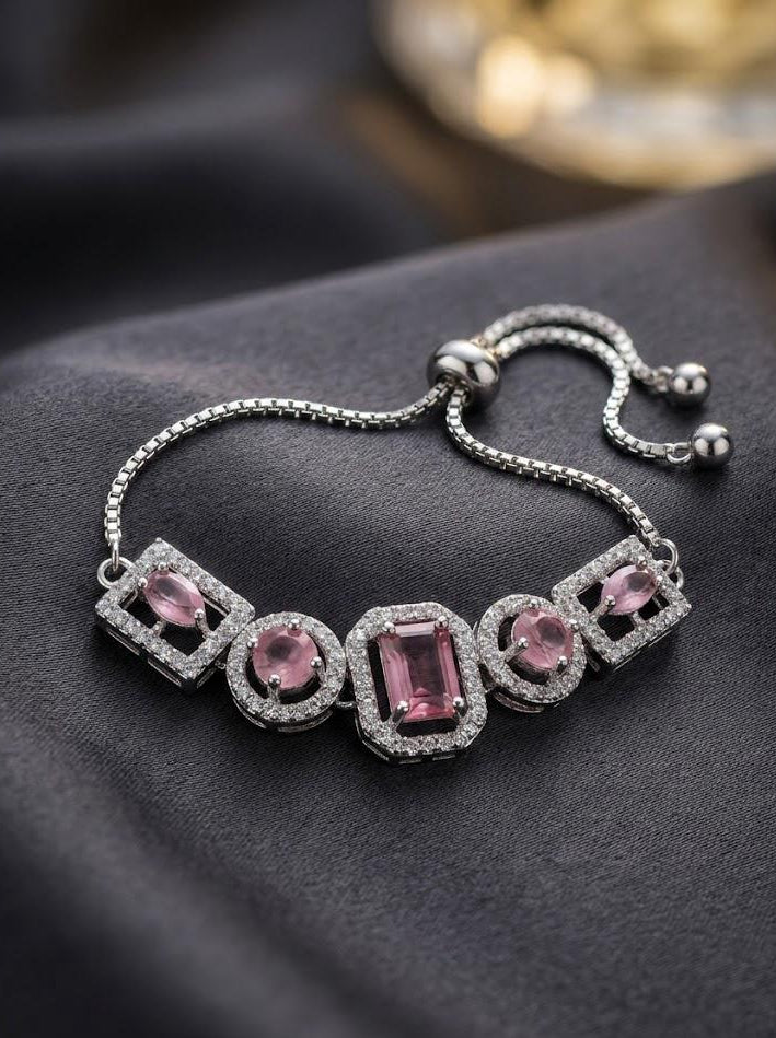 The Royal Flora Collection | Multicolored AD Statement Bracelet