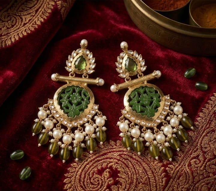 THE EMERALD HERITAGE JHUMKAS