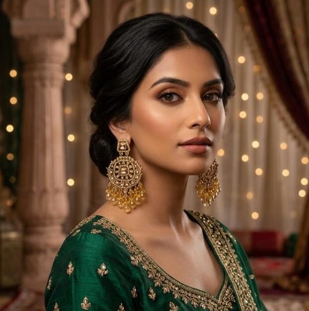 THE NOOR - E KHAAS POLKI CHANDELIER EARRINGS