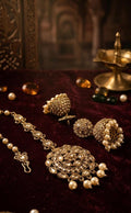 THE MOTI-E-NOOR MAANG TIKKA AND JHUMKA SET