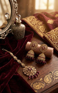 THE GUL-E-FIRDOUS MAANG TIKKA AND JHUMKA SET