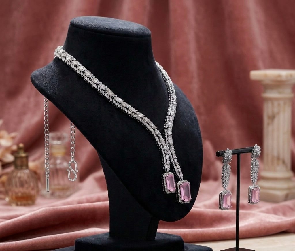 BLUSH ROSE AD NECKLACE SET