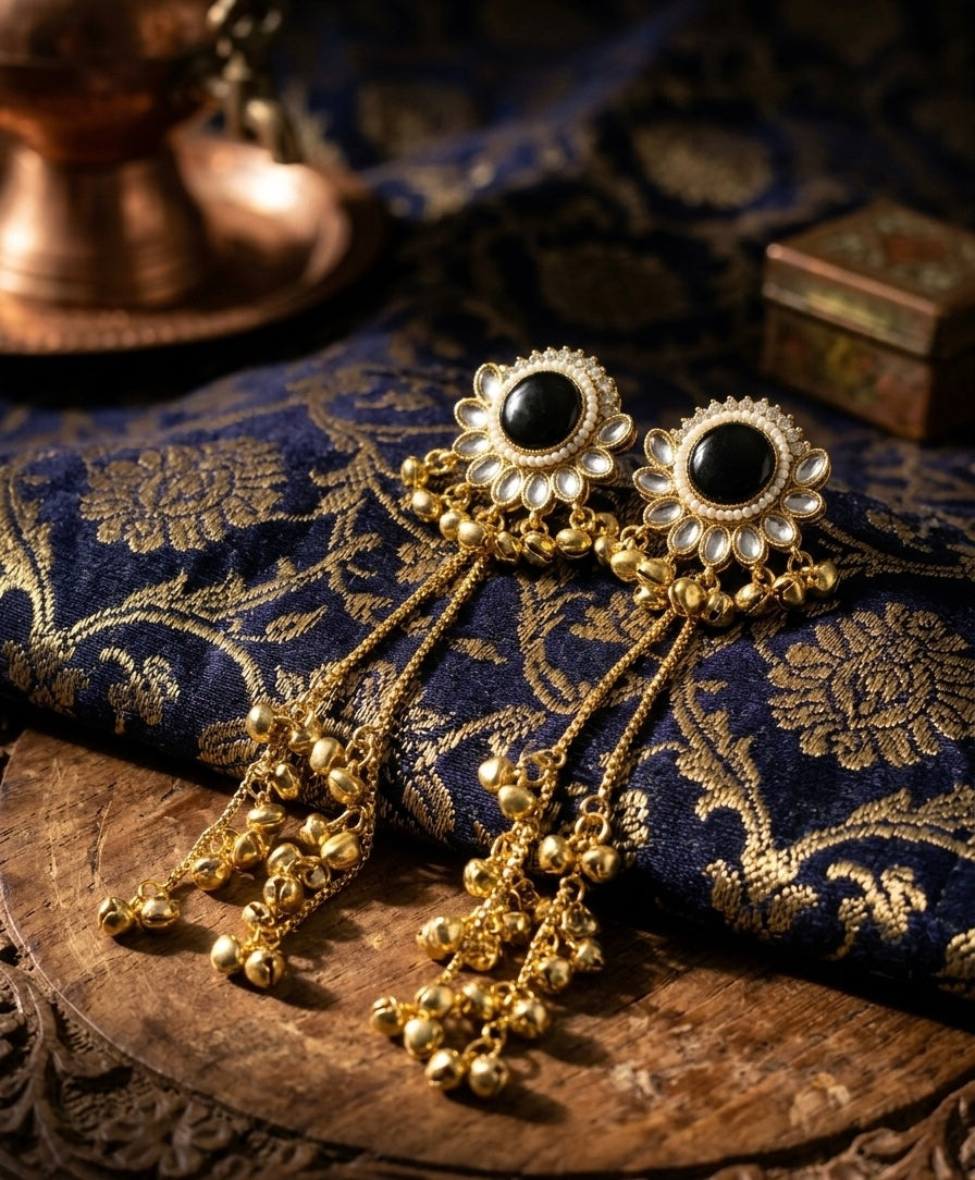 THE NEEL - AMBER KASHMIRI EARRINGS