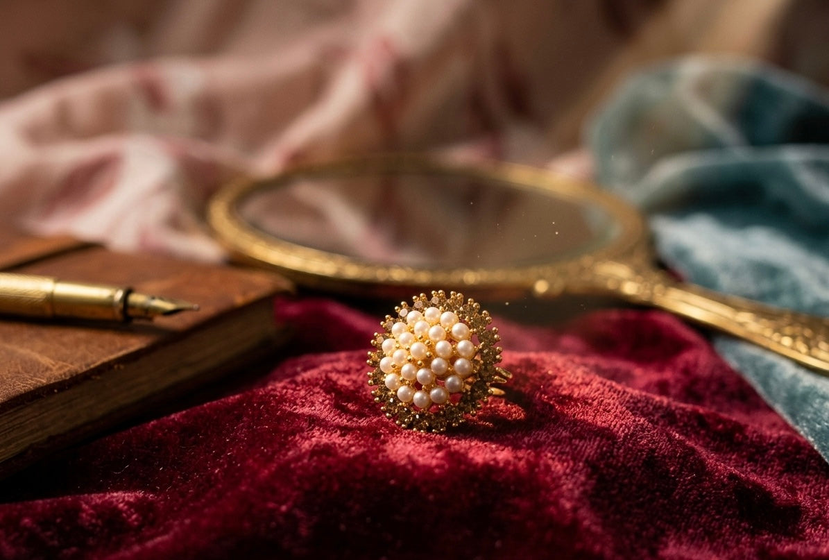 THE GOLDEN PEARL ORB RING