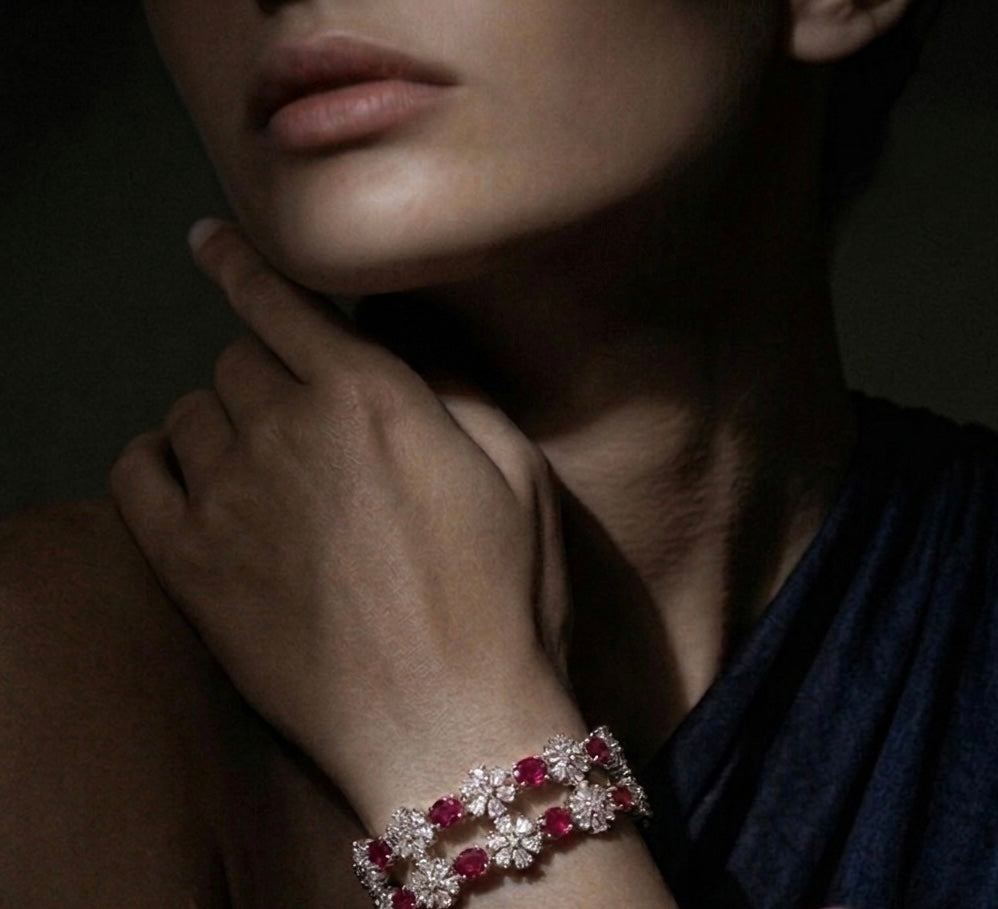 THE CRIMSON PETAL BANGLE SET