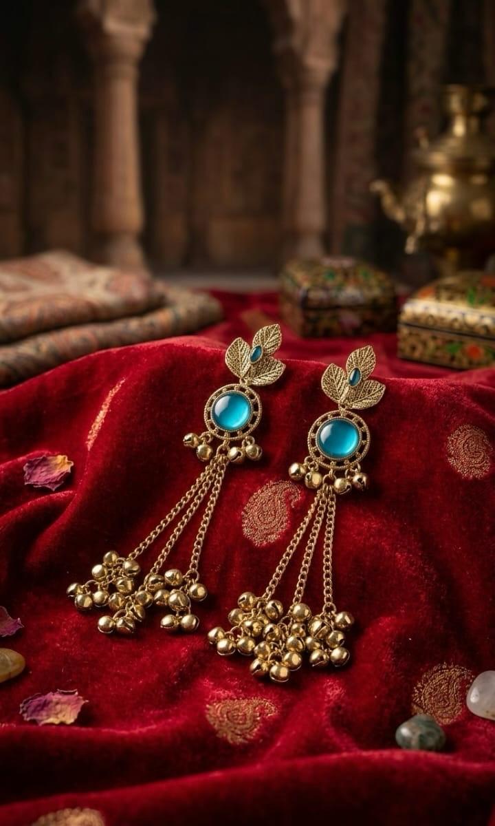 THE ZAFFRAN AZURE KASHMIRI DROPS