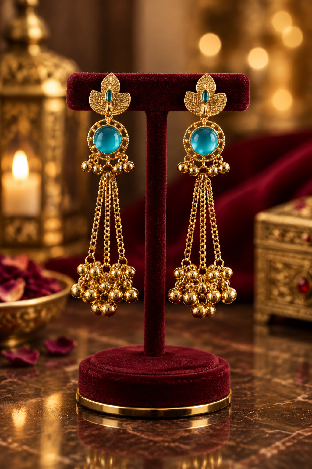 THE ZAFFRAN AZURE KASHMIRI DROPS