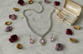 THE ROSE GARDEN GALA | BLUSH PINK AMERICAN DIAMOND NECKLACE SET