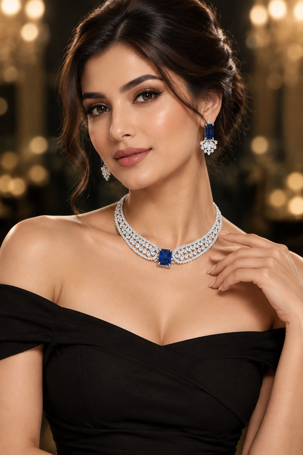 THE MOONLIGHT MAJESTY | ROYAL BLUE CRESCENT AD STATEMENT SET