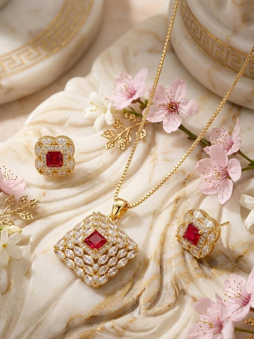THE ROYAL RUBY LATTICE SET