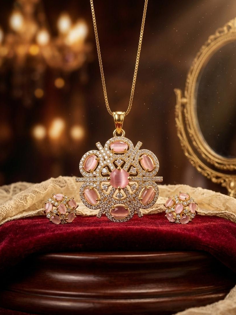 THE VICTORIAN GARDENIA PENDANT SET