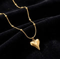 PURE CONTOUR 3D GOLD HEART PENDANT