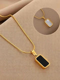 THE DUAL AURA | REVERSIBLE MOTHER - OF - PERAL & ONYX PENDANT